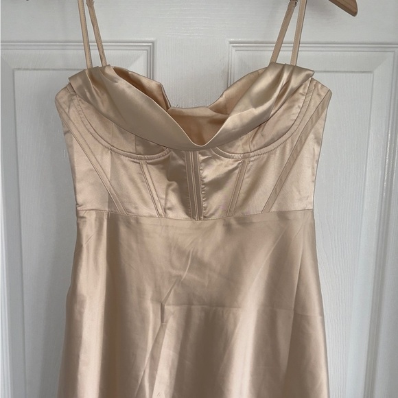 Princess Polly Satin Cream Mini Dress - Picture 3 of 5